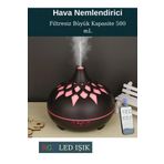 H2O Humidifier Hava Nemlendirici Buhar Makinası Difüzörü Buhar Unik 7 Renk Led Işıklı Filtresiz 300ml Esansiyel