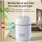 H2O Humidifier Hava Nemlendirici Buhar Makinesi Renkli LED Işıklı - Beyaz