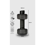H2PUMP Yeni Nesil Dambıl Şeklinde Su Şişesi | 1.3 Litre Spor Matara | X3 Adet