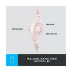 H390 Kablolu Kulak Üstü Mikrofonlu Kulaklık, Dijital Ses, Katlanabilir Gürültü Önleyici Mikrofon, Kablo Üzeri Denetimler, Pembe - Option-1 - 00-Siyah - Beyaz