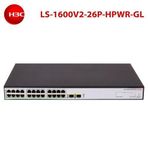 H3C LS-1600V2-26P-HPWR-GL 24 PORT 10/100/1000 370W PoE +2SFP YÖNETLEBİLİR SWITCH