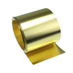 H62 Pirinç Metal İnce Levha Folyo Plaka Rulo 150Mm/5.9Inchx1000Mm/39.9inç/Kalınlık: 0.1Mm