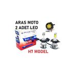 H7 Photon Fanlı Xenon Led Beyaz Ampül H7 12-24 V Duo Soğutucu Fanlı Model 2 Adet Arasmoto