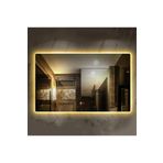 (h)80x100cm Buğu Çözücülü Dokunmatik Işıklı Ledli Banyo Aynası
