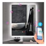 (h)80x120 cm Bluetoothlu Buğu Çözücülü Dokunmatik Işıklı Ledli Banyo Aynası