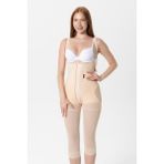 HA-2420 H&a Korse Stage 2 Bbl Basen Açık Diz Altı Korse Medikal Bbl Liposuction Karın Germe Doğum Sonrası Günlük - Bej - 2XL