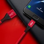 H&A Micro USB 2.4 A Hızlı Şarj Örgülü 25 cm Şarj Kablosu