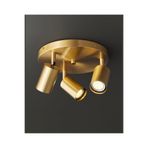 habek avize Mylights 3lü üçlü Mat Gold Eskitme Altın Kaplama Metal Gövde Tavan Spot Led Hareketli başlık