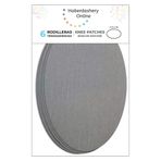 Haberdashery Online 6 yama, açık gri, yapışkan yüzey. Yamalar kıyafetlerinizi ve pantolonlarınızı, ceketlerinizi, kazaklarınızı ve gömleklerinizi korur. 16 x 10 cm. RP12C