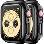 Habilis Apple Watch 9/8/se/7/6/5/4/3/2/1 Seri Uyumlu 45MM 44MM 42MM 41MM 40MM 38MM Akıllı Saat Parlak Şık Kasalı Ekran Koruyucu - Siyah