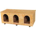 Habitev Lüx Ahşap Kedi Kulübesi, Suya ve Soğuğa Dayanıklı, Üç Bölmeli (Combo) 92X41X36 Cm, Pvc Rüzgar Siperi, Sokak ve Ev Kedileri Için Dış ve Iç Mekan Kedi Evi. Hct-Seco-Np - Ahşap - Bej