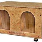 habitev Lüx Ahşap Kedi Kulübesi, Yalıtımlı, Ikili (xl-duo), 61x41x36 Cm, Rüzgar Siperi, Dış Mekan Kedi Evi