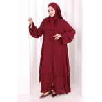 Hac Umre Ferace Şal Hediye 7052 Bordo