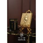 Hac Umre Hediyelik Kuran Standı ve Kuranı Kerim | Lüks Dekoratif Kuran Kabı ve Kuran Seti | Gold Kuran Muhafazası Seti