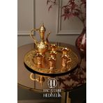 Hac Umre Hediyelik Zemzem Takımı | Gold Zemzem Sunum Seti | Zemzem Tepsisi, İbrik ve Fincan Seti