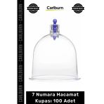 #Hacamat Pürüzsüz Tek Kullanımlık Hijyenik Vakumlu Orta Boy 7 Numara Hacamat Kupası 100 Adet