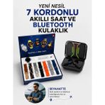 Hace Bazaar 2025 Model Kablosuz Kulaklık ve Yeni Nesil Akıllı Saat Metal Kayış Plastik Kayış - 01P-Pembe - 35 - 48 mm