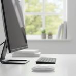 Hace Bazaar Beyaz Renkli Ergonomik Sessiz Kablosuz Mouse – USB Alıcılı, Ofis ve Oyun Için Konforlu Bilgis - 1