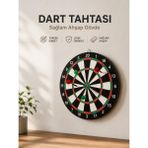 Hace Bazaar Evde, Ofiste ve Oyun Alanlarında Kullanıma Uygun Sağlam Ahşap Gövdeli Dart Tahtası - 1