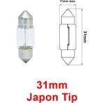 Hace Bazaar Japon Tip Sofit Ampul Şeffaf Iç Aydınlatma Plaka Lambası C10W 12V 10W 31MM 1 Adet - 1 - 10 W - Amber