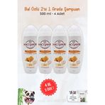 Hacı Şakir Bal 2'si 1 Arada Kepeğe Karşı 4x500 ml Rosie Şampuan