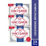 Hacı Şakir Doğal Saf Geleneksel 4x150 gr 3 Adet Beyaz Sabun