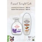 Hacı Şakir Lavanta Dinlendirici Sıvı Sabun 300 ml, Bademli Şampuan 500 ml ve ROSIE