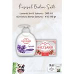 Hacı Şakir Lavanta Dinlendirici Sıvı Sabun 300 Ml, Gül Kokulu Banyo Sabunu 4 X 150 Gr Ve Rosıe