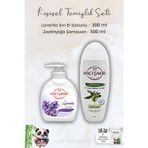 Hacı Şakir Lavanta Dinlendirici Sıvı Sabun 300 ml, Zeytinyağlı Şampuan 500 ml ve ROSIE