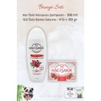 Hacı Şakir Nar 2si 1 Arada Şampuan 500 Ml, Gül Kokulu Banyo Sabunu 4 x 150 gr ve Rosıe