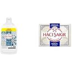 Hacı Şakir Sıvı Sabun, Lavanta,1300 Ml Hacı Şakir Doğal Geleneksel Beyaz Sabun (4 Adet)