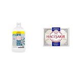 Hacı Şakir Sıvı Sabun, Lavanta,1300 ml ve Hacı Şakir Doğal Geleneksel Beyaz Sabun (4 Adet)