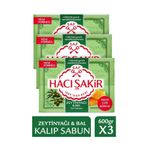 Hacı Şakir Zeytinyağı ve Bal 4x150 gr 3 Adet Saf Kalıp Sabun
