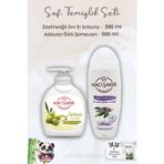 Hacı Şakir Zeytinyağlı Sıvı Sabun 300 ml, Adaçayı Şampuan 500 ml ve ROSIE