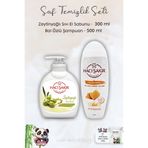 Hacı Şakir Zeytinyağlı Sıvı Sabun 300 ml, Ballı Şampuan 500 ml ve ROSIE