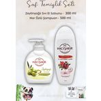 Hacı Şakir Zeytinyağlı Sıvı Sabun 300 ml, Narlı Şampuan 500 ml ve ROSIE