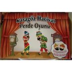 Hacivat Karagöz Kukla Perde Oyunu Seti - Pembe