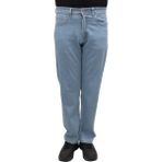 Hacker Fistan Store Erkek Buz Mavisi Yüksek Bel Rahat Kesim Boru Paça Büyük Beden Jean Pantolon - 34