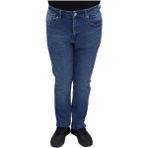 Hacker Fistan Store Erkek Mavi Yüksek Bel Dar Kesim Boru Paça Büyük Beden Jean Pantolon - 33