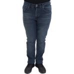 Hacker Fistan Store Erkek Yüksek Bel Normal Kesim Boru Paça Büyük Beden Jean Pantolon - Lacivert - 42