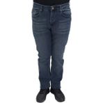 Hacker Fistan Store Erkek Yüksek Bel Normal Kesim Boru Paça Büyük Beden Jean Pantolon - Mavi - 40