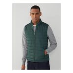 Hackett Erkek Slim Fit Puffer Yelek, Dik Yaka, Yeşil, L Beden