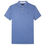 Hackett London Erkek Linen JSY Soft Trim Polo Tişört, Mavi (Avio), L