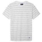 Hackett London Erkek Linen Stripe Tee T-Shirt, beyaz (beyaz), L