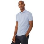 Hackett London Erkek Mercerised Polo Tişört, Mavi (Chambray Blue), M