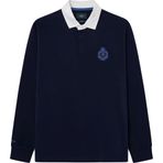 Hackett Polo Yaka Koyu Lacivert Erkek Sweatshırt HM570837