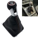 Hacreyatu-Hacreyatu 5 6 Hız Araba Vites Topuzu Gaitor Önyükleme Deri Toz Geçirmez Kapak VW Golf 7 Mk7 GTI GTD 2013 2014 2015 2016 2017 2018 (6 Hız)