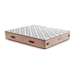 Hades Yatak 200X200 Cm Çift Kişilik 30 Cm Kalınlığında Paket Yaylı Lüks Yatak Orta Sert Krem Kumaş