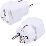 Hadron 4’ü 1 Arada Uluslararası Seyahat Priz Adaptörü, ABD/AB/İngiltere/Avustralya Fiş Tipi, Çoklu Cihaz Şarj, Kompakt ve Taşınabilir Dönüştürücü, Akıllı Telefon Tablet Laptop Uyumlu, Kaliteli ABS