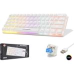 hadron g508b kablolu oyuncu mini klavye mekanik blue switch rgb q beyaz - Yok